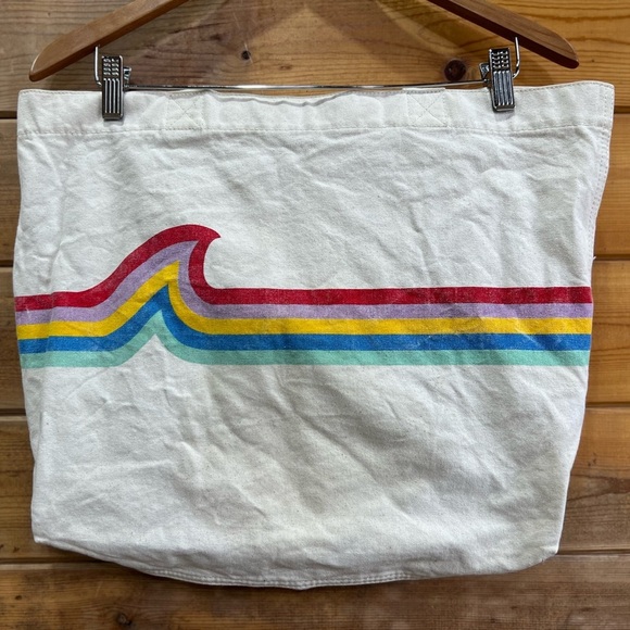Madewell Handbags - Madewell Insider Cotton Tote Rainbow Wave